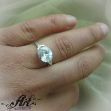 Сребърен дамски пръстен с цирконий R-724